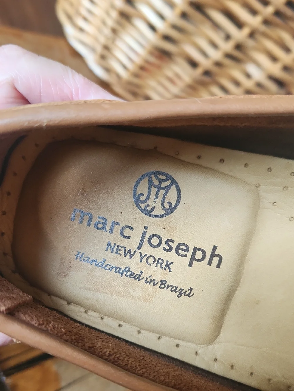 Marc Joseph Men's brown leather sz 9 loafers boat shoe‎